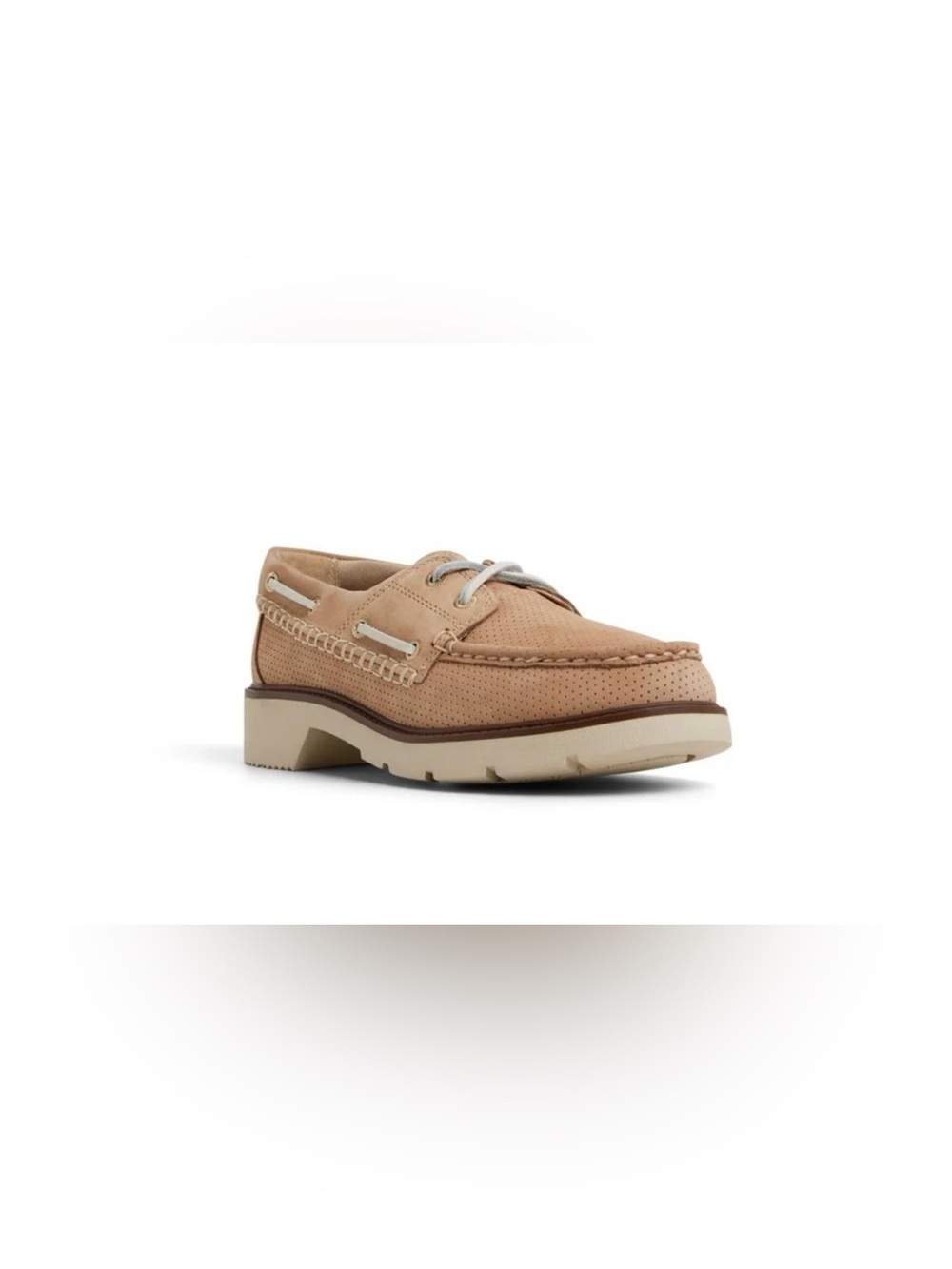 Sperry Men's Perforated Tan Leather Boat Shoe